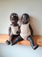 Twee donkere Wildebras poppen (36/37 cm), Ophalen of Verzenden