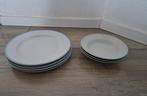 Dinerborden soepborden borden blauw wit am/63 am 63 vintage, Ophalen of Verzenden, Zo goed als nieuw, Overige stijlen, Bord(en)