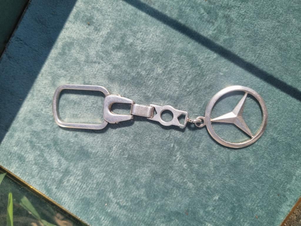 Vintage Mercedes-Benz Sleutelhanger - Zilverkleurig, Verzamelen, Sleutelhangers, Ophalen of Verzenden, Gebruikt, Merk