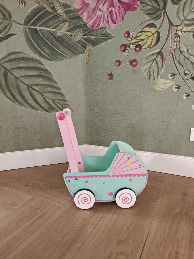 Schattige houten poppenwagen, Ophalen, Gebruikt, Duw- of Trekspeelgoed