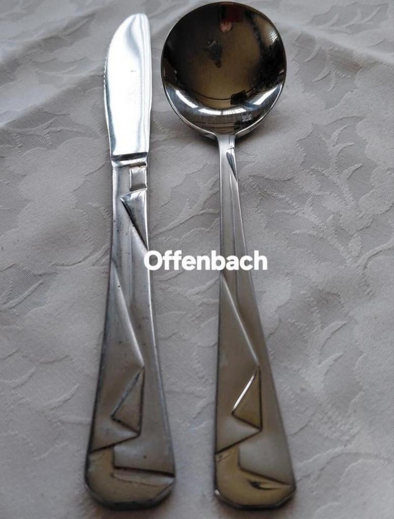 Bestek Offenbach Edelstahl HMC Germany  2 soorten metaal, Huis en Inrichting, Ophalen of Verzenden, Rvs of Chroom