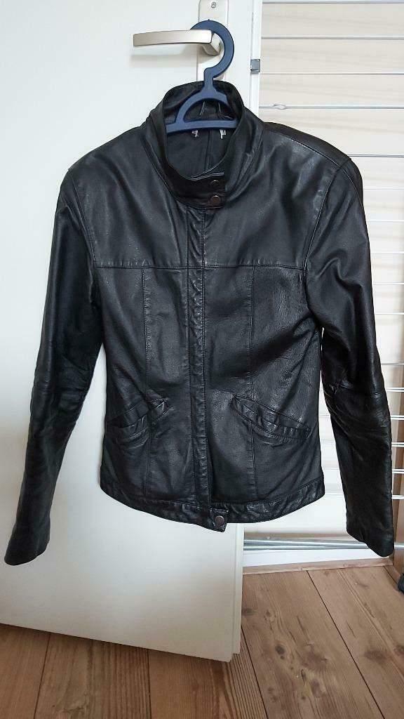 Leren jas / jack, Kleding | Dames, Jassen | Zomer, Gedragen, Maat 34 (XS) of kleiner, Zwart, Ophalen of Verzenden