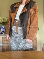 Front line vintage leren bomberjack M L fringe jacket franje, -, Maat 42/44 (L), Ophalen of Verzenden, Zo goed als nieuw