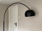 Zwarte Gebogen Staande Lamp met Marmeren Voet, Ophalen of Verzenden, Gebruikt, Metaal, 150 tot 200 cm