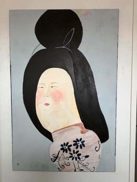 Chinees schilderij 75 x 115 cm Karin Braamhorst, Antiek en Kunst, Kunst | Schilderijen | Klassiek, Ophalen