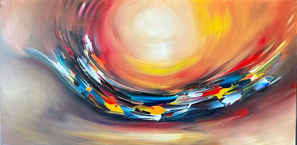 Gena G.- “ Into the dip”- Handgeschilderd- Uniek- XXXL, Ophalen of Verzenden