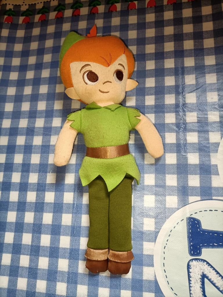 Peter Pan knuffel Disney Baby met rammelaar 26 cm groot, Kinderen en Baby's, Speelgoed | Thomas de Trein, Ophalen of Verzenden