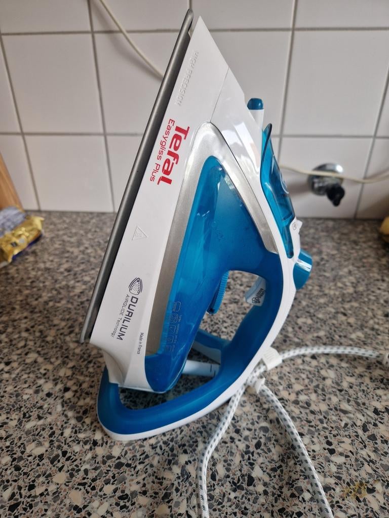Tefal Easygliss Plus Strijkijzer - Wit/Blauw, Witgoed en Apparatuur, Strijkijzers en Strijkplanken, Ophalen of Verzenden, Zo goed als nieuw