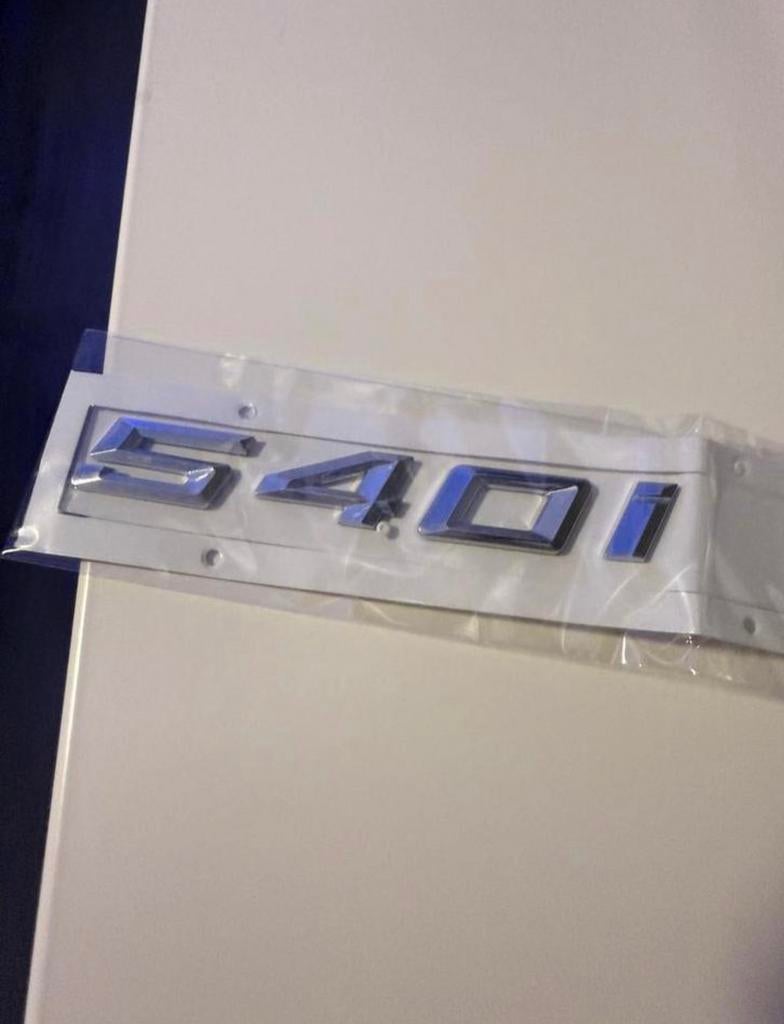 Bmw 540I originele kofferbak sticker chroom, Auto diversen, Autostickers, Ophalen of Verzenden