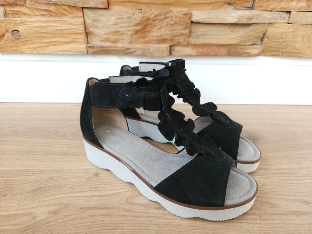 Gabor sandalen maat 5 / 38 zwart slippers zgan!, Kleding | Dames, Schoenen, Zwart, Gabor, Zo goed als nieuw, Sandalen of Muiltjes