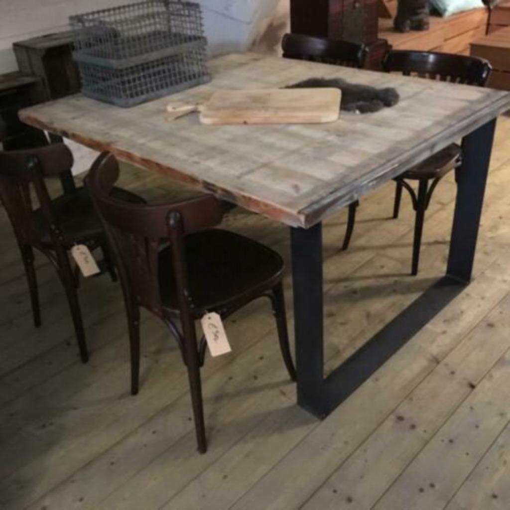 Stalen industriële zware tafelpoten / poten , tafel , metaal, 1 kruk, Ophalen of Verzenden, Nieuw, Metaal