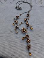 Vintage ketting, Verzenden, Overige materialen, Ketting, Met edelsteen