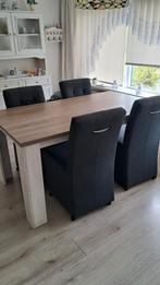 Leuke eethoek, Ophalen of Verzenden, Gebruikt, 4 tot 6 stoelen