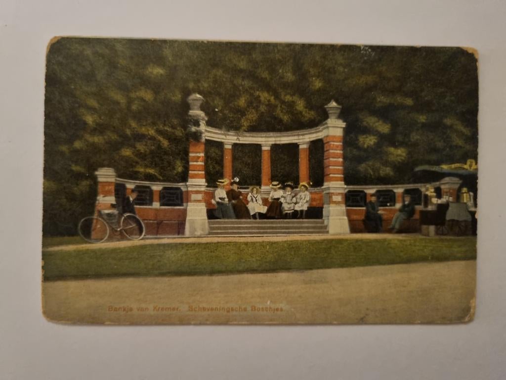 Scheveningen-Den Haag met ( Bankje van Kremer ), Ophalen of Verzenden, Voor 1920, Zuid-Holland