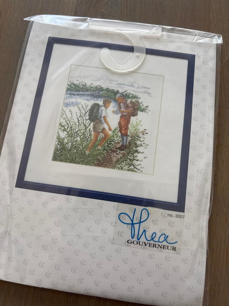 Thea Gouverneur Borduurpakket - Wandelen 16x17cm, Ophalen of Verzenden, Nieuw, Handborduren, Borduurpakket