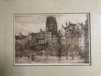 Rotterdam, Markt - ets van G.C. Haverkamp (1872-1926), Ophalen of Verzenden