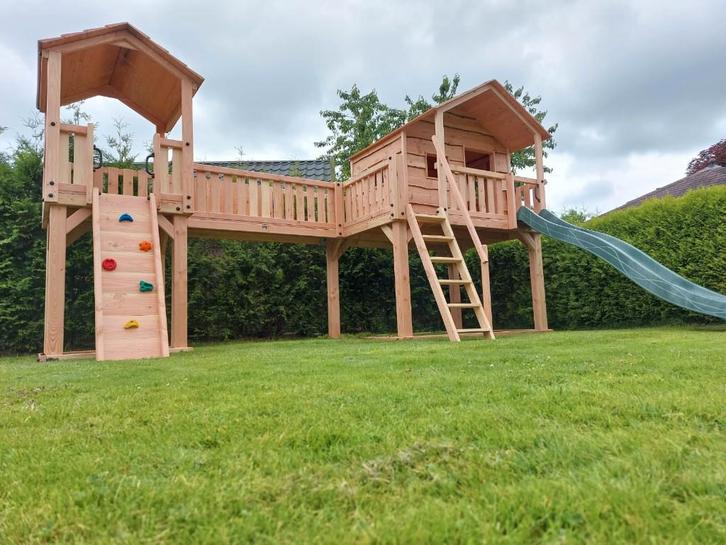 BOOMHUT PALEIS speeltoren speelhuis klimtoren speeltoestel, Kinderen en Baby's, Speelgoed | Buiten | Speeltoestellen, Nieuw, Brandweerpaal