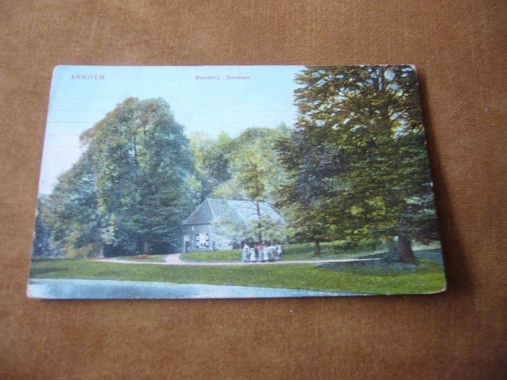 ARNHEM  =  BOERDERIJ SONSBEEK BRIEFKAART  1907, Ophalen of Verzenden, Voor 1920, Gelopen, Gelderland