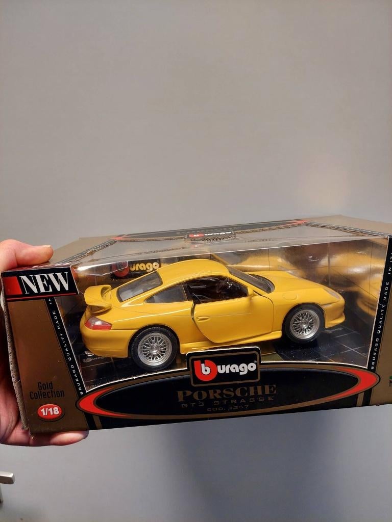 porsche-911-996-gt3-geel 118 burago, EU, Auto, EU, Nieuw