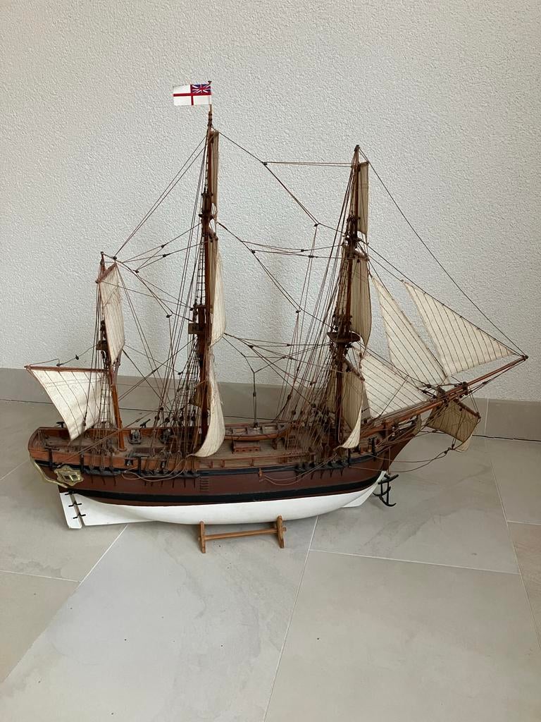 Houten model van het beroemde schip The Bounty, Hobby en Vrije tijd, Modelbouw | Boten en Schepen, Gebruikt, 1:32 tot 1:50, Overige merken