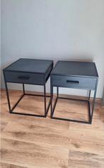 2x Toscane nachtkastjes zwart – set €50 (Kwantum), Ophalen, Zo goed als nieuw, Minder dan 45 cm, Minder dan 55 cm