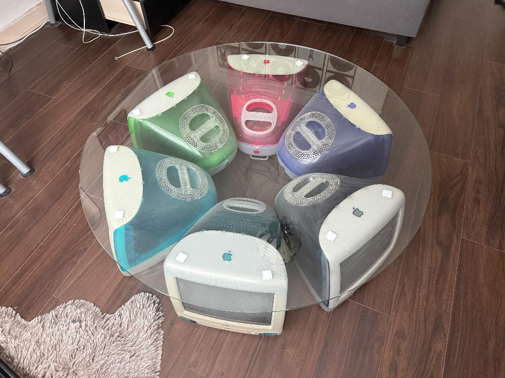 Zeldzaam: iMac G3 tafel met glasplaat én alle accessoires, Computers en Software, Vintage Computers, Ophalen, Apple