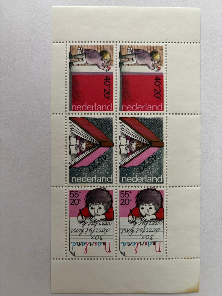 Vellen kinderpostzegels, Postzegels en Munten, Ophalen of Verzenden, Na 1940, Postfris