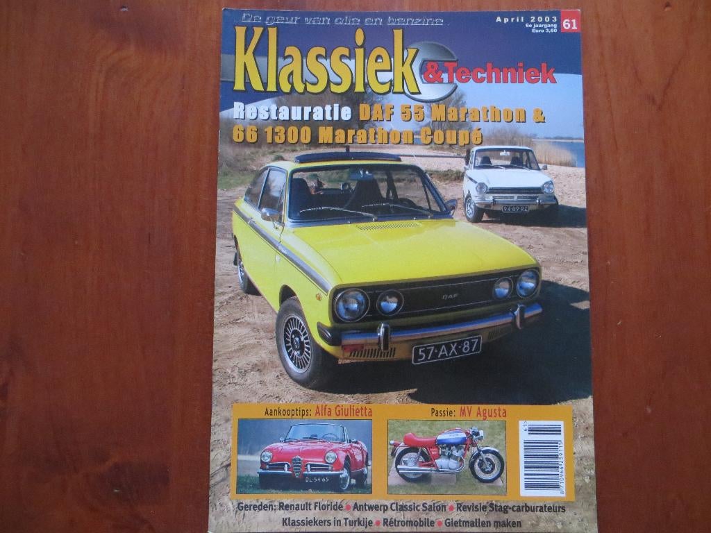 Klassiek & Techniek 61 DAF 55 Marathon, 66 Marathon Coupé, Ophalen of Verzenden, Nieuw, Renault