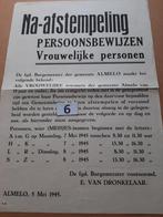 Persoonsbewijs Poster Almelo Overijssel, Ophalen of Verzenden, Landmacht, Nederland, Foto of Poster