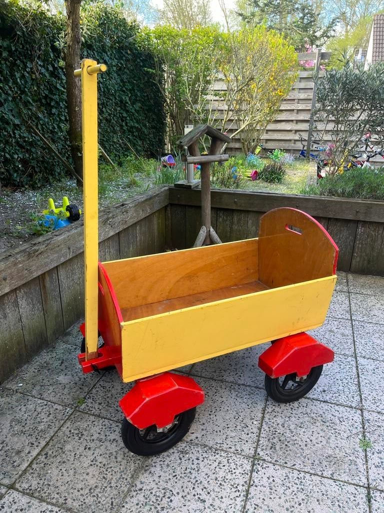 Stevige houten bolderkar met luchtbanden, Caravans en Kamperen, Bolderkarren, Ophalen, Gebruikt