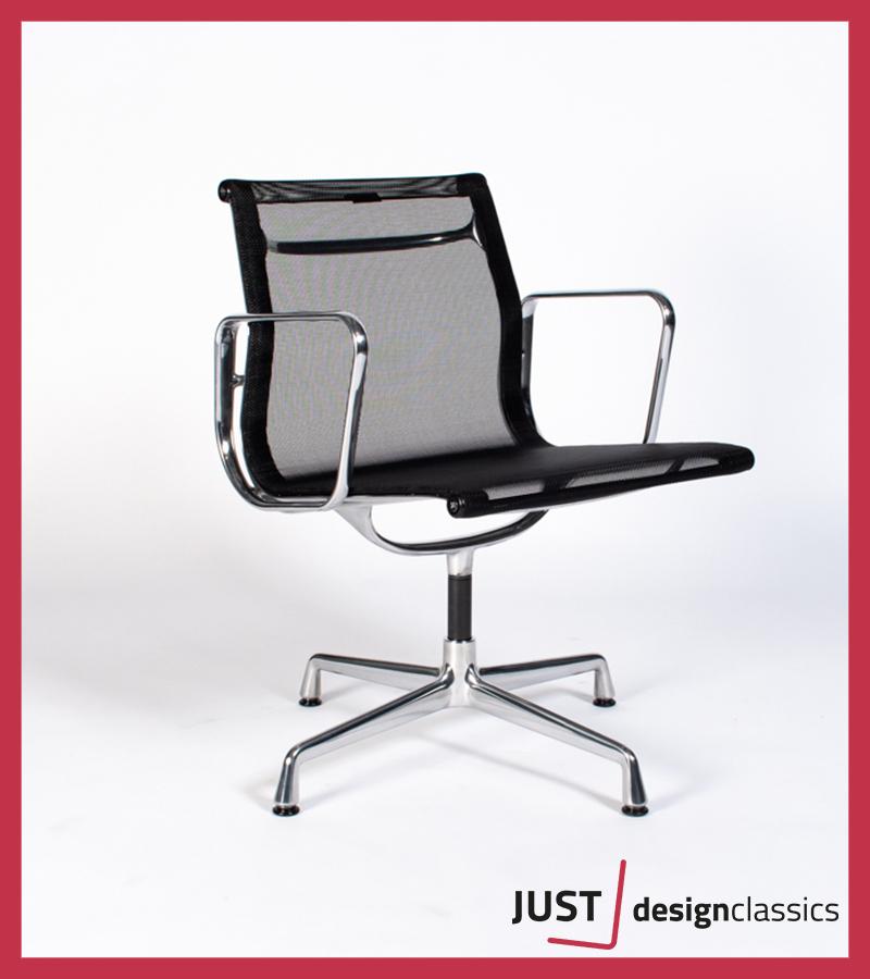Vitra Eames ea108 Zwart Netweave Gepolijst voorraad 4, Niet ingevuld, Zo goed als nieuw, Niet ingevuld, Niet ingevuld