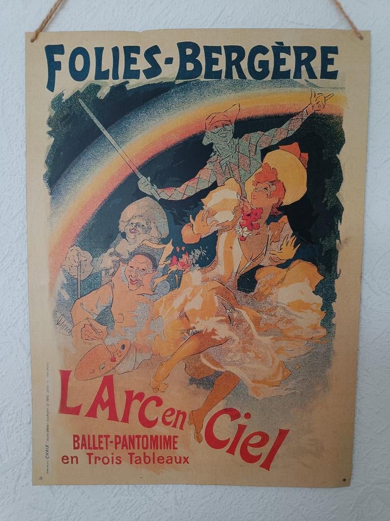 Blikken muurplaat Folies-Bergère L'Arc en Ciel, Ophalen of Verzenden