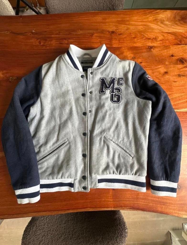 Mc gregor jas. Gevoerd, donkerblauw met grijs. Maat 42, Ophalen of Verzenden, Gedragen, Maat 42/44 (L), Blauw