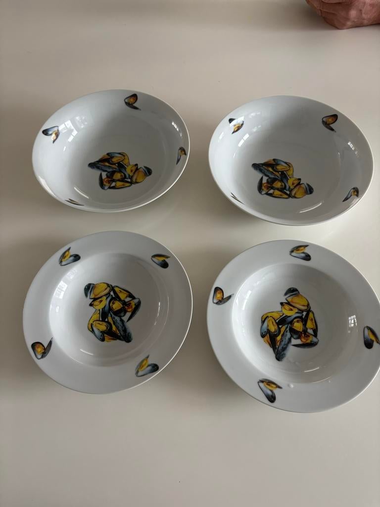 Mooie mosselschalen en borden - Cosy & Trendy, Huis en Inrichting, Gebruikt, Ophalen of Verzenden, Bord(en), Overige stijlen