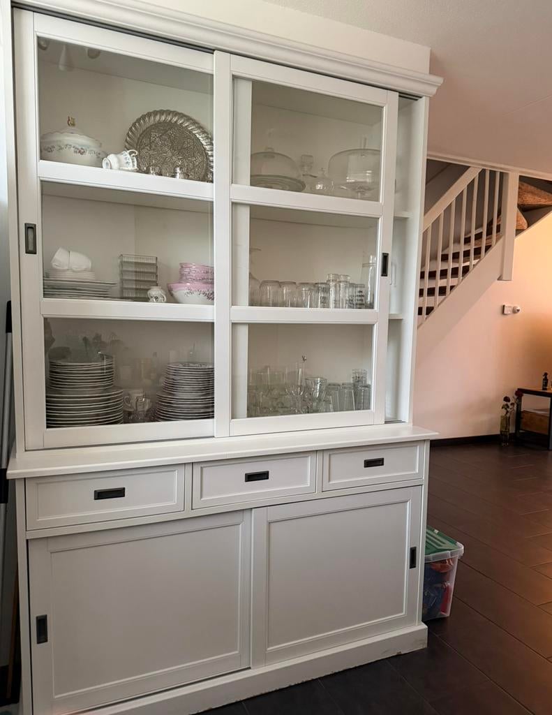 Buffetkast wit, Huis en Inrichting, Kasten | Buffetkasten, Ophalen of Verzenden, Zo goed als nieuw, 25 tot 50 cm, 200 cm of meer