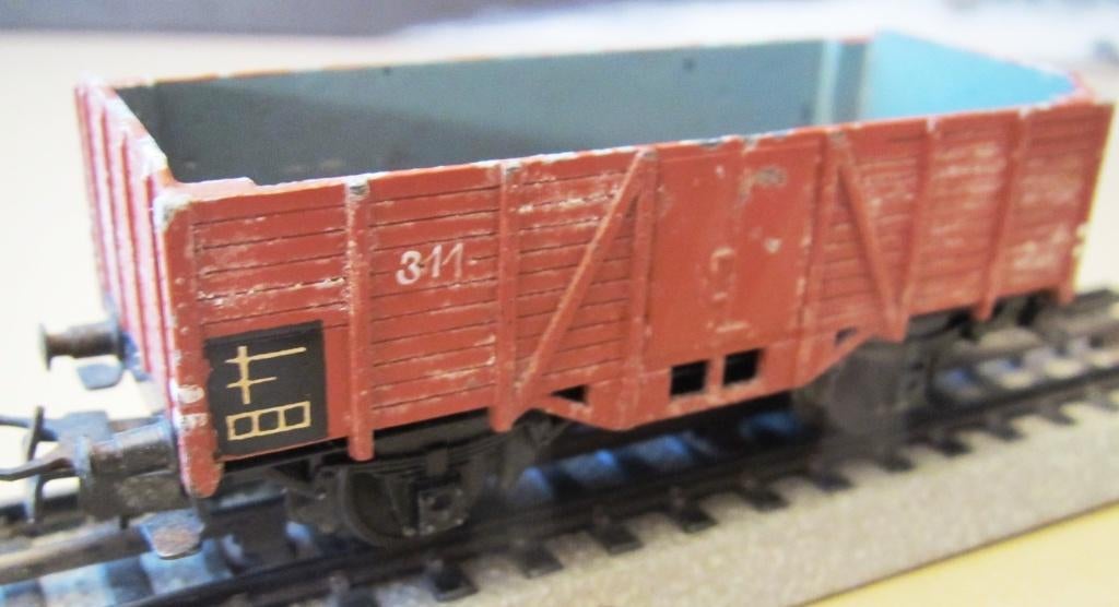 MäRKLIN H0 311.3 goederenwagen open bak 1955 gegoten 800, Wisselstroom, Gebruikt, Wagon, Ophalen of Verzenden