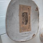 Brocante oude hoedendoos laag model, Ophalen of Verzenden