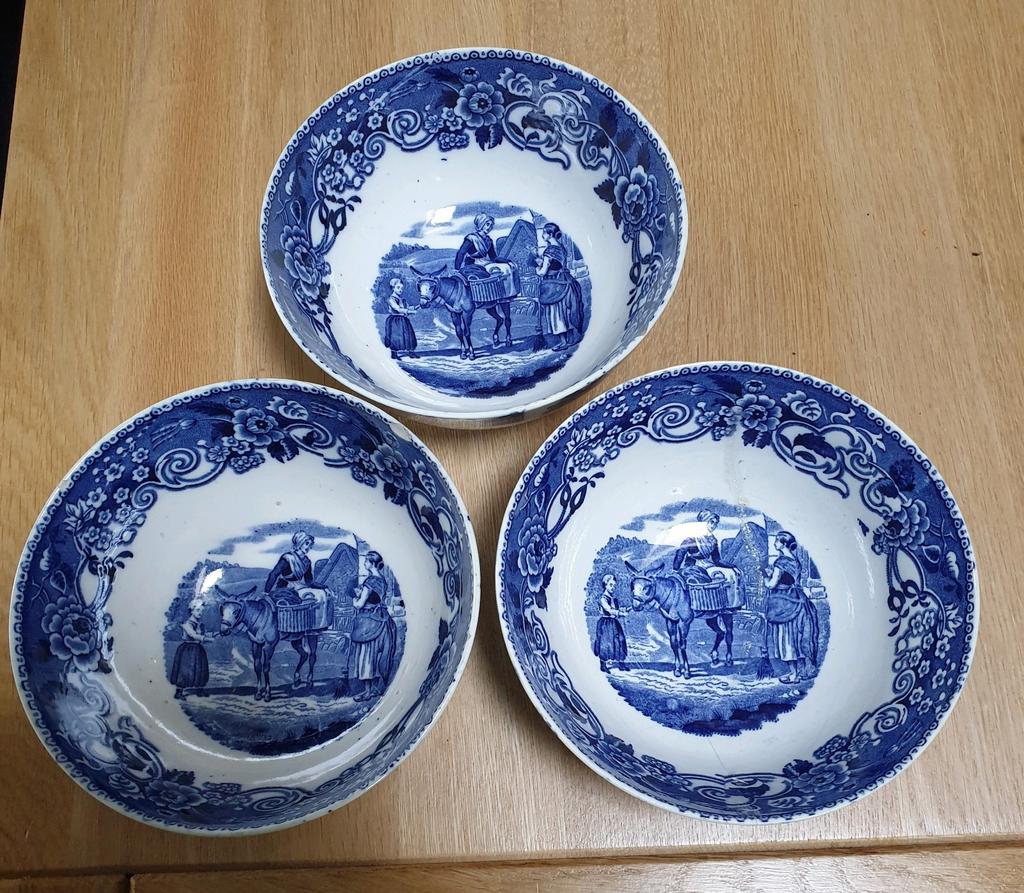 Zeldzame 19 eeuwse kastkommen, Antiek en Kunst, Antiek | Keramiek en Aardewerk, Ophalen of Verzenden