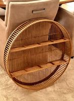 Rond wandkastje van bamboe, Huis en Inrichting, Kasten | Wandmeubels, Ophalen of Verzenden, 25 tot 50 cm, Minder dan 150 cm, Minder dan 100 cm