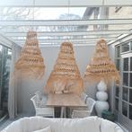 Mooie naturel gras lampenkappen 2x bali stijl, Rond, Nieuw, Ophalen of Verzenden, X