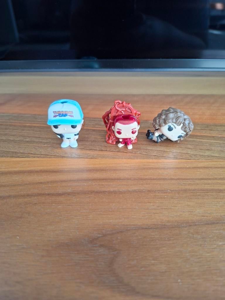 Funko Pop! Stranger Things set (Dustin, Max, Eleven), Ophalen of Verzenden, Zo goed als nieuw