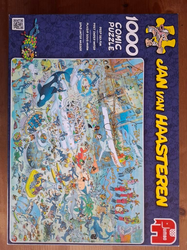 Jan van Haasteren - Pret onder water - 1000, Ophalen of Verzenden, 500 t/m 1500 stukjes, Zo goed als nieuw, Legpuzzel