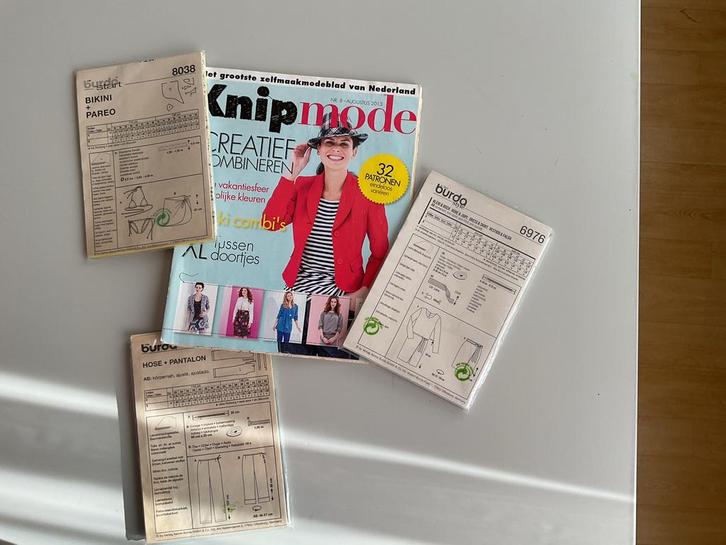 Burda & Knipmode Patronen - Nieuwstaat, Hobby en Vrije tijd, Kledingpatronen, Zo goed als nieuw, Overige typen, Vrouw, Burda, Ophalen of Verzenden