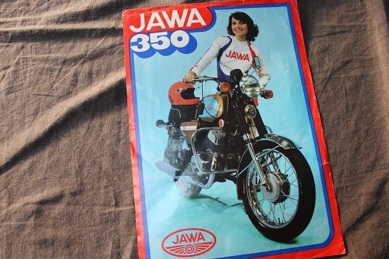 Jawa 350 motorfiets verkoop folder typ 364, Ophalen of Verzenden, Overige merken