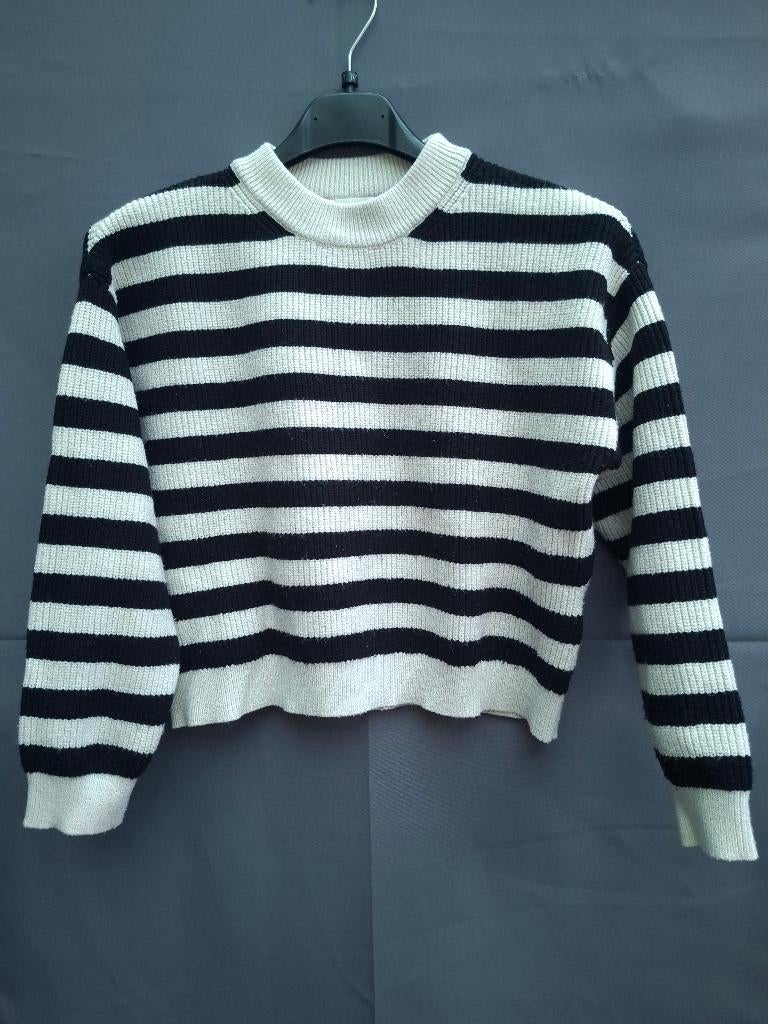 Zara gestreepte trui wit/zwart, Kinderen en Baby's, Kinderkleding | Maat 128, Anneonline, Steenbergen, Meisje, Shop@wesell4u.nl