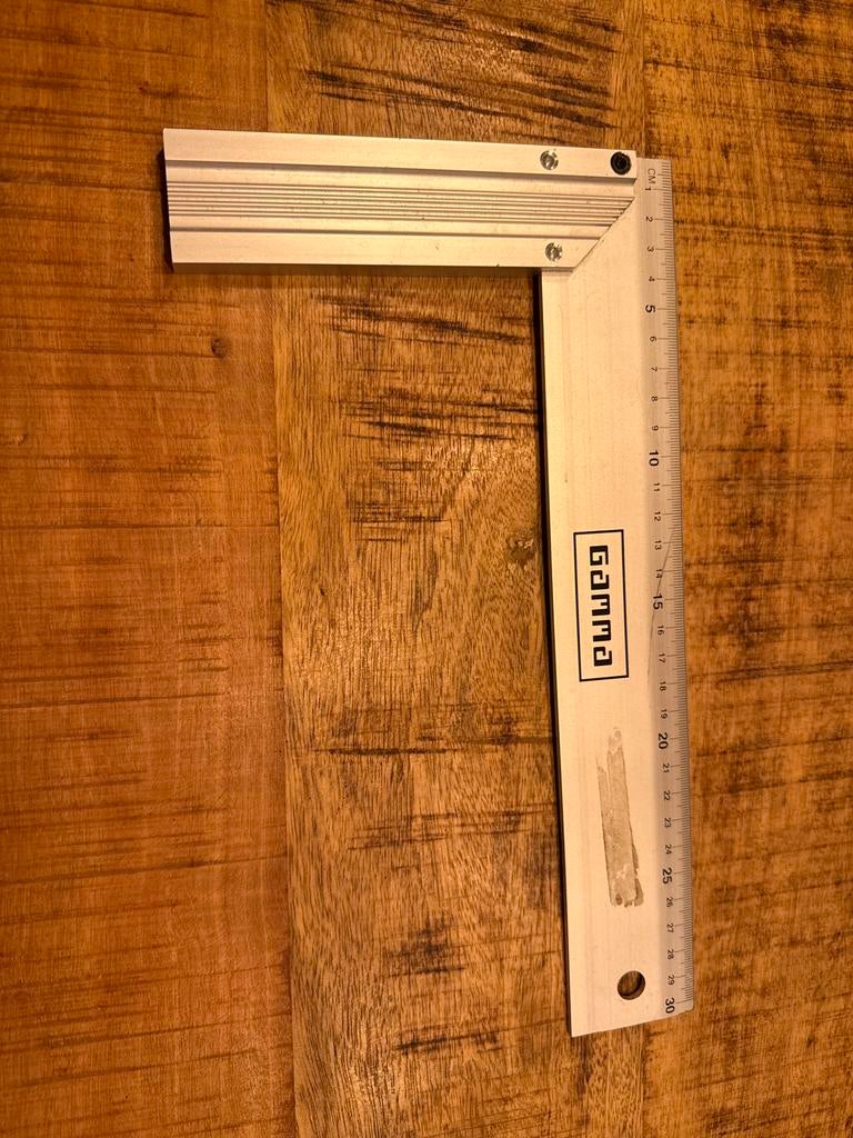 Gamma Winkelhaak - 30 cm ZGAN, Doe-het-zelf en Verbouw, Gereedschap | Handgereedschap, Ophalen, Zo goed als nieuw