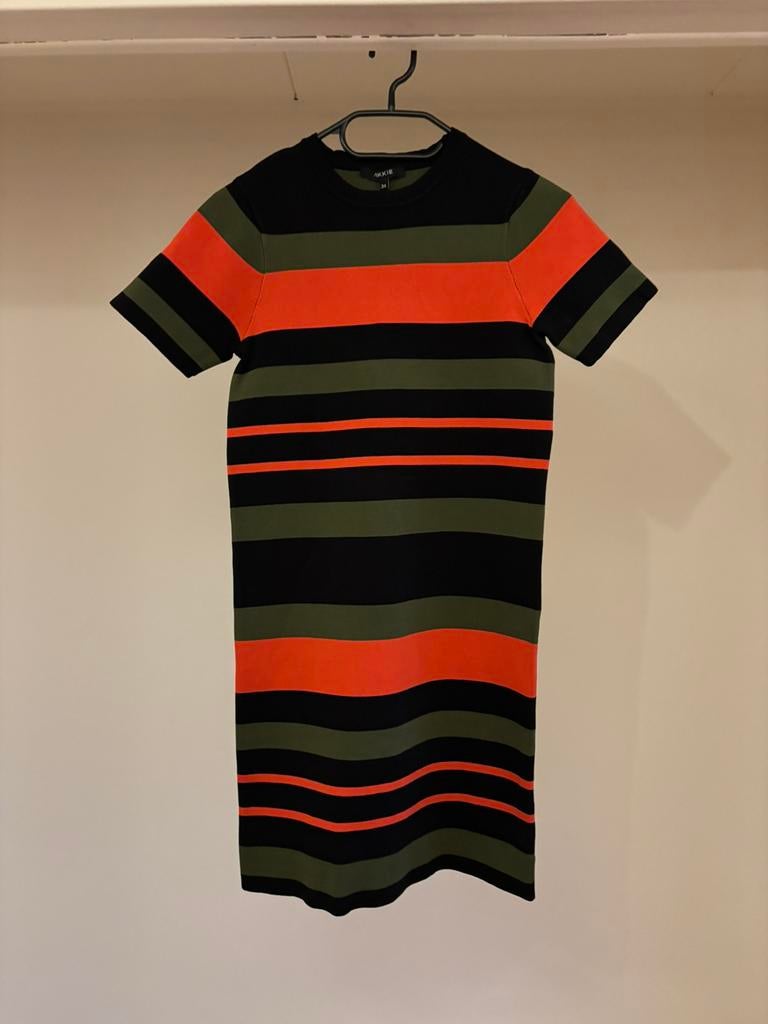 Gestreepte nikkie jurk maat 34 met stretch €2,00 koopje!!, Overige kleuren, Ophalen of Verzenden, Zo goed als nieuw, Maat 34 (XS) of kleiner