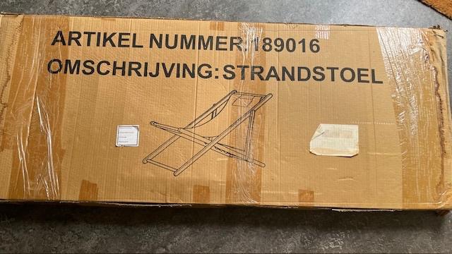 Nieuw! 2 oranje retro houten strandstoelen, Tuin en Terras, Tuinstoelen, Ophalen, Nieuw, Hout