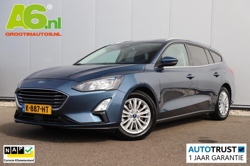 Ford Focus Wagon 1.0 EcoBoost Hybrid Titanium X Business Tre, Gebruikt, Met garantie (alle), Blauw, Origineel Nederlands