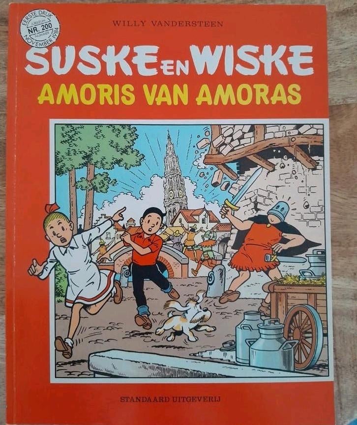 Vintage Suske en Wiske - Amoris van Amoras - 1984 - 1e druk, Willy Vandersteen, Eén stripboek, Ophalen of Verzenden, Zo goed als nieuw